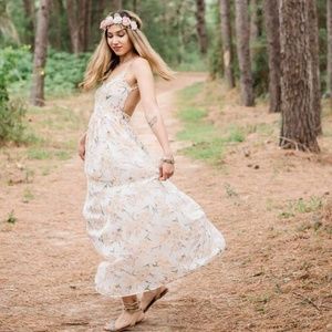 Open Back floral Dress